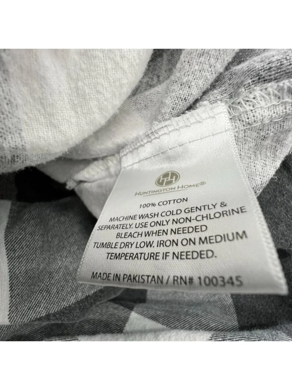 Huntington Home 100% Cotton Buffalo Check Fitted & Flat Queen Sheet Set